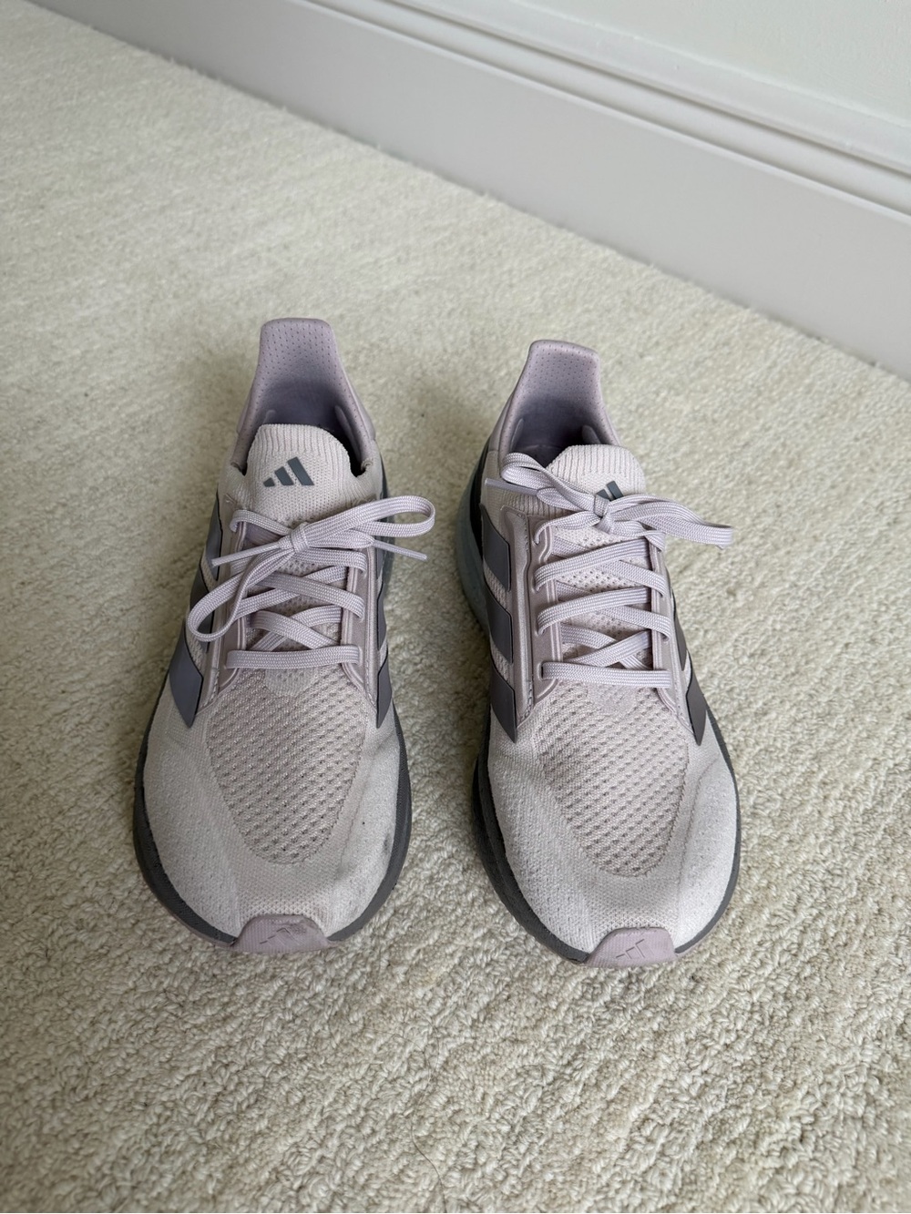 adidas Women's Pale Pink and Gray Training Sneakers - worn for 10 days, like new
